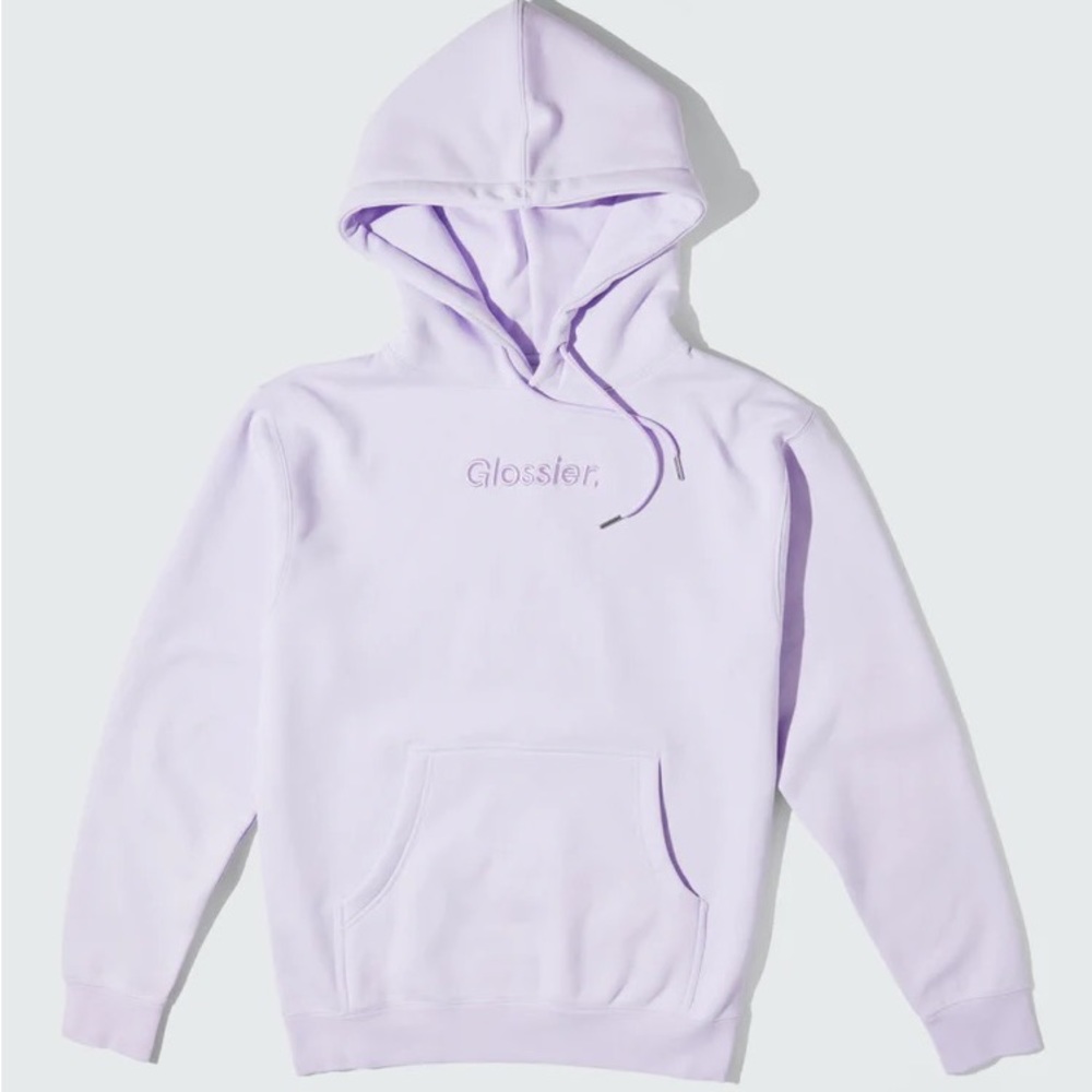NIB Glossier Embroidered Lavender Hoodie